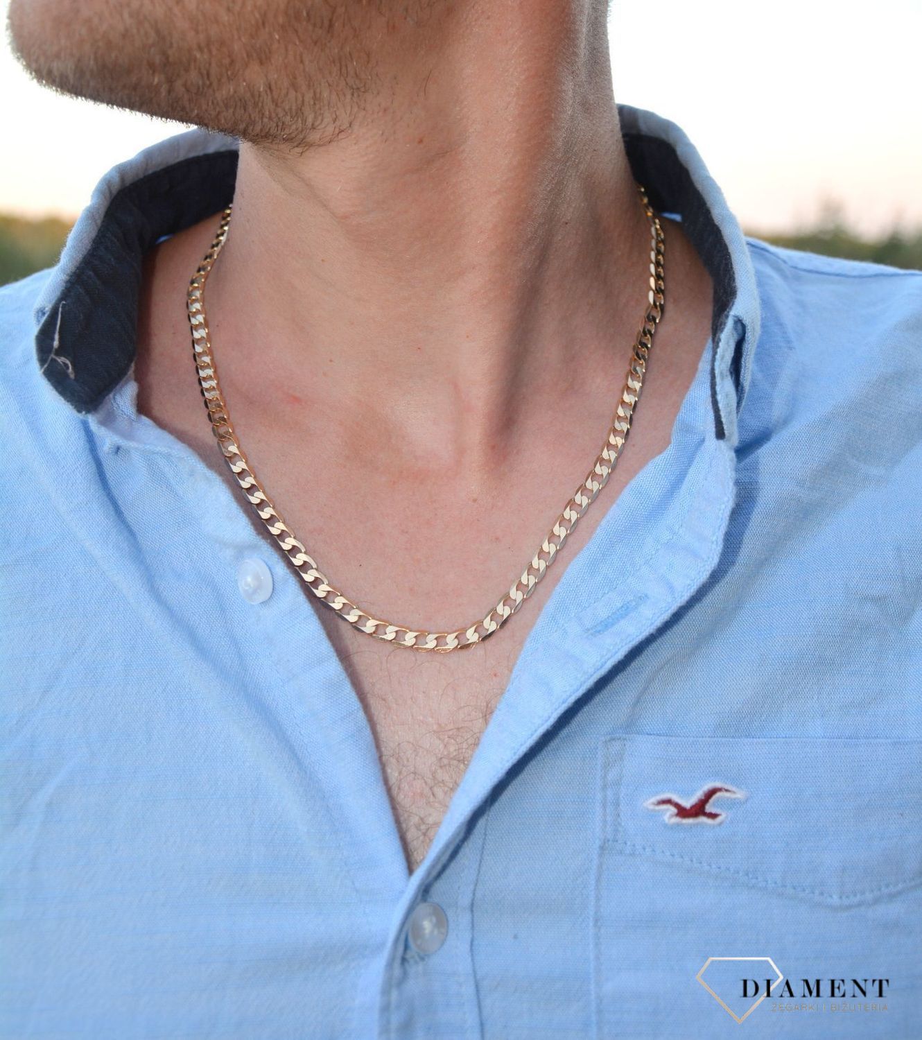 Złoty łańcuszek 585 gruba pancerka 1102-140 (2).jpg